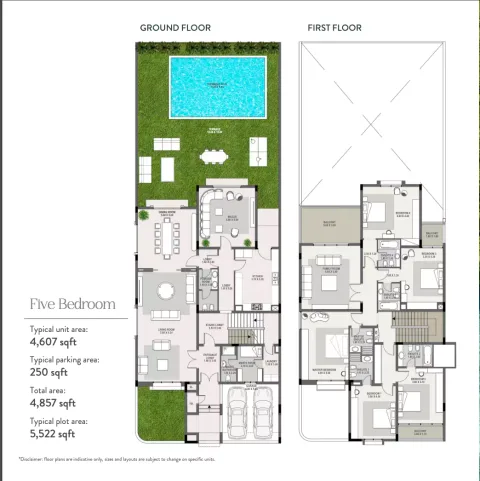 Floor plan, 5 Beds, 4,857 sq ft