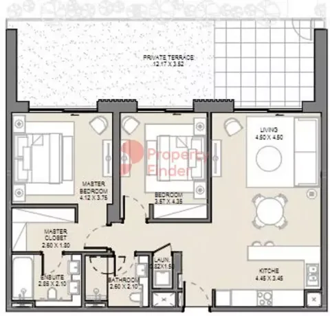 Floor plan, 2 Beds, 1,600 sq ft