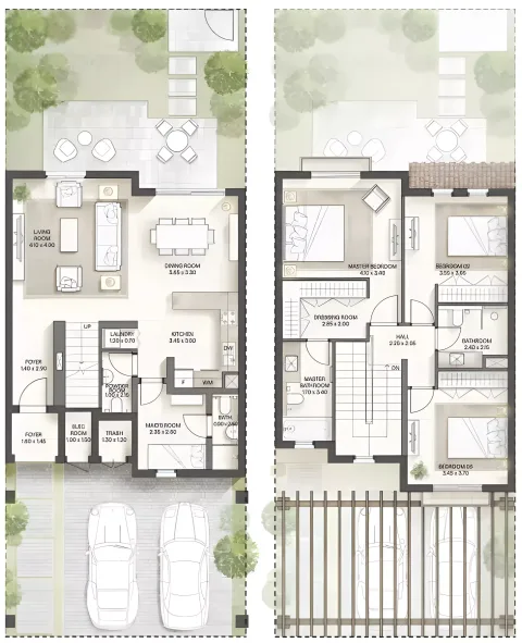 Floor plan, 3 Beds, 1,636 sq ft
