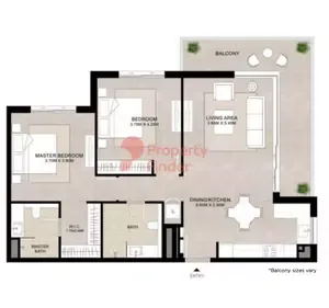 Floor plan, 2 Beds, 1,186 sq ft
