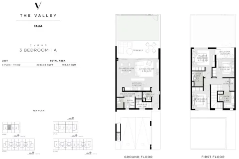 Floor plan, 3 Beds, 2,097 sq ft