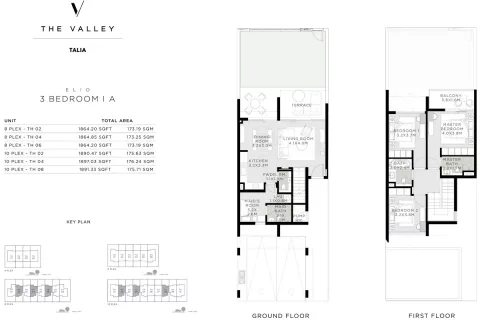 Floor plan, 3 Beds, 1,864 sq ft