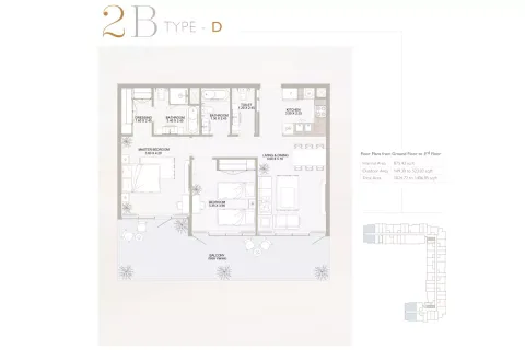 Floor plan, 2 Beds, 1,406 sq ft