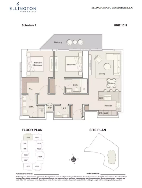 Floor plan, 2 Beds, 1,236 sq ft