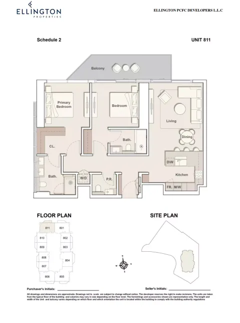 Floor plan, 2 Beds, 1,236 sq ft