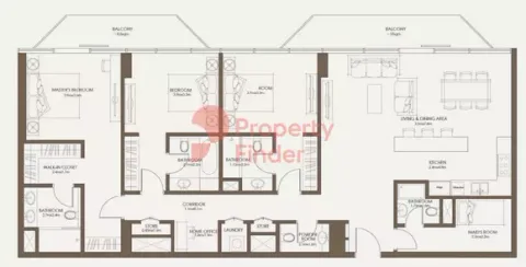 Floor plan, 3 Beds, 0 sq ft