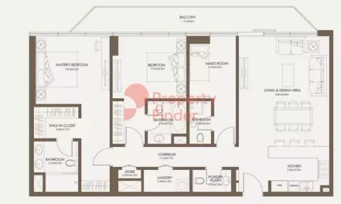 Floor plan, 2 Beds, 0 sq ft