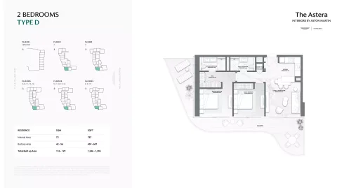 Floor plan, 2 Beds, 1,394 sq ft