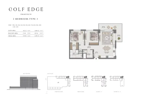Floor plan, 2 Beds, 1,287 sq ft