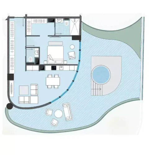 Floor plan, 1 Bed, 1,795 sq ft