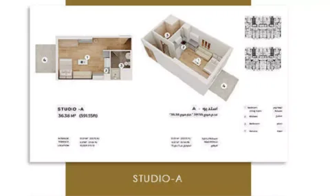 Floor plan, Studio, 391 sq ft