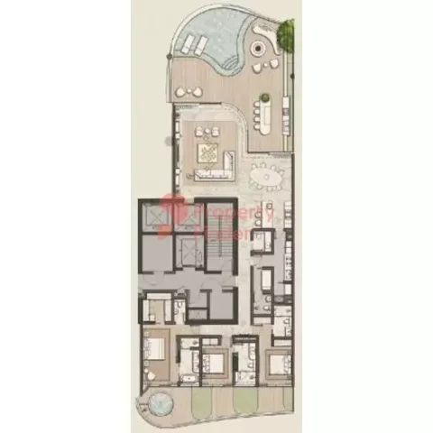 Floor plan, 3 Beds, 4,300 sq ft