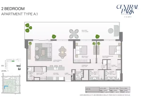 Floor plan, 2 Beds, 1,873 sq ft