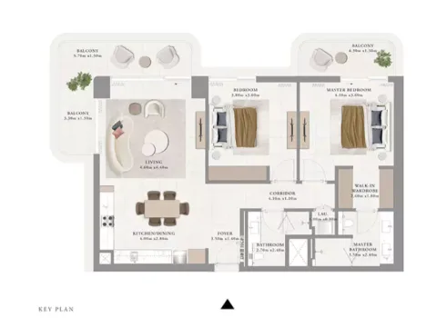 Floor plan, 2 Beds, 1,367 sq ft