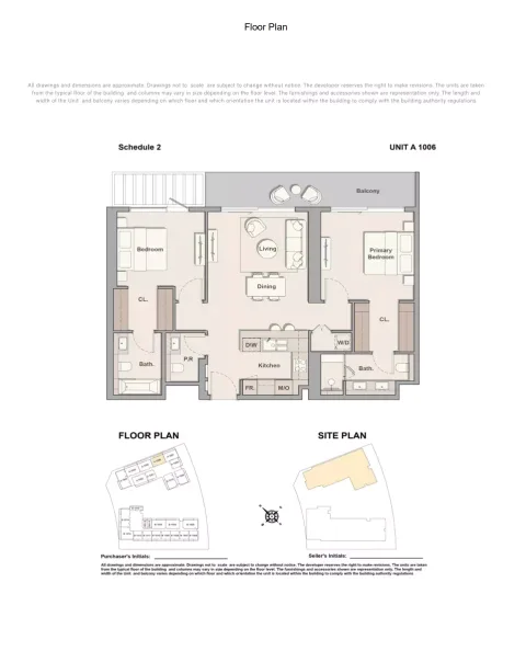 Floor plan, 2 Beds, 1,196 sq ft