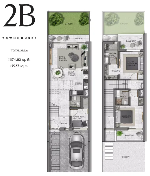 Floor plan, 2 Beds, 1,674 sq ft
