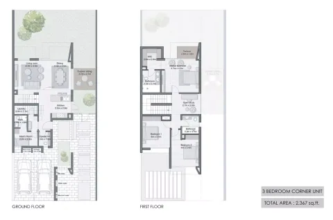 Floor plan, 3 Beds, 2,367 sq ft