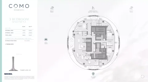 Floor plan, 3 Beds, 9,352 sq ft