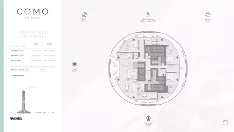 Floor plan, 3 Beds, 9,490 sq ft