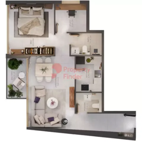 Floor plan, 1 Bed, 785 sq ft