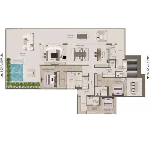 Floor plan, 3 Beds, 5,925 sq ft