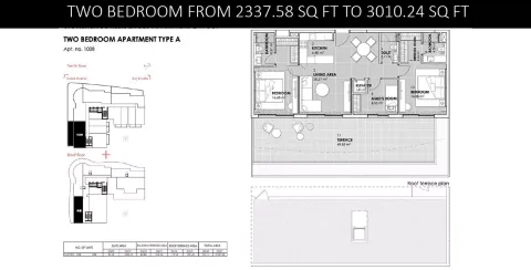 Floor plan, 2 Beds, 3,010 sq ft