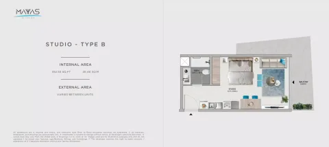 Floor plan, Studio, 392 sq ft