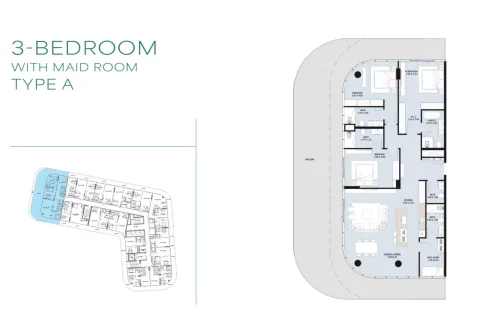 Floor plan, 3 Beds, 0 sq ft