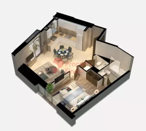 Floor plan, 1 Bed, 767 sq ft