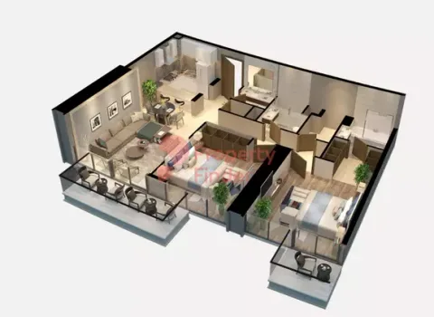 Floor plan, 2 Beds, 1,185 sq ft