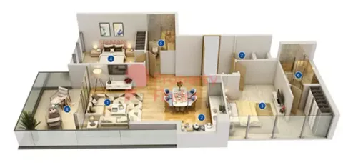 Floor plan, 2 Beds, 1,218 sq ft