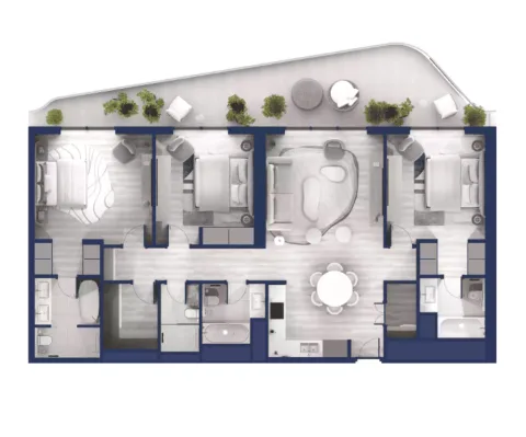 Floor plan, 3 Beds, 2,195 sq ft