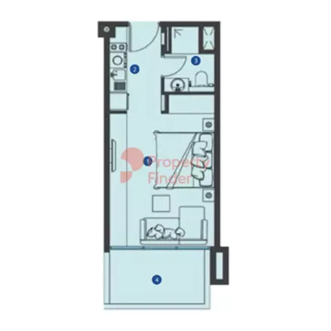 Floor plan, Studio, 462 sq ft