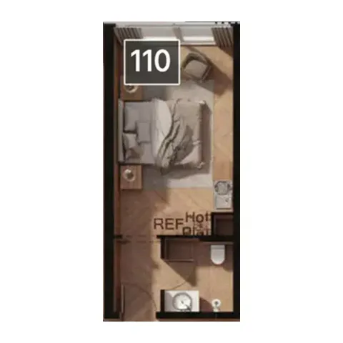 Floor plan, Studio, 303 sq ft