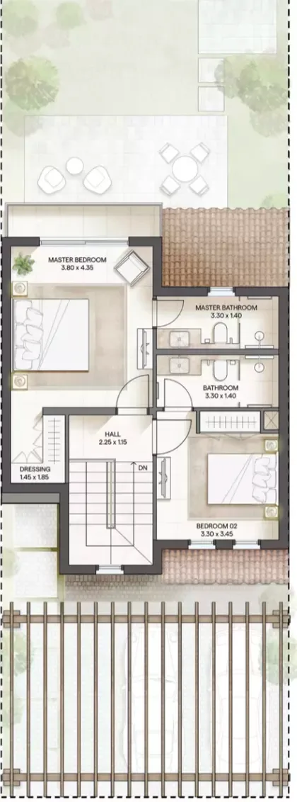 Floor plan, 2 Beds, 1,346 sq ft