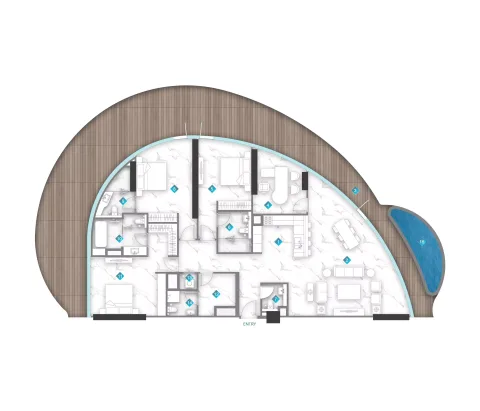 Floor plan, 3 Beds, 3,779 sq ft