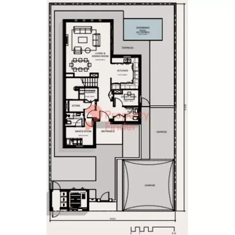 Floor plan, 4 Beds, 2,443 sq ft