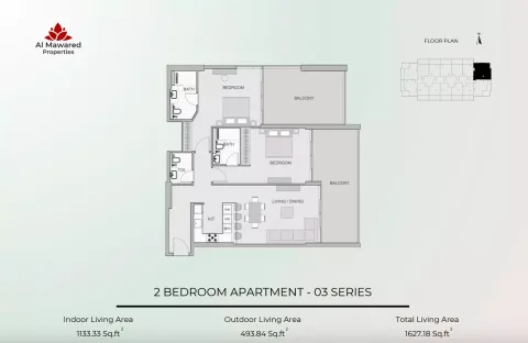 Floor plan, 1 Bed, 1,627 sq ft