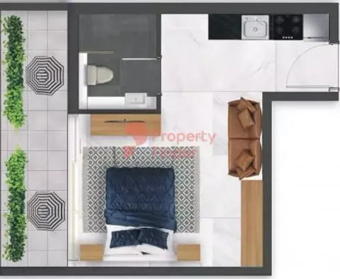 Floor plan, Studio, 0 sq ft