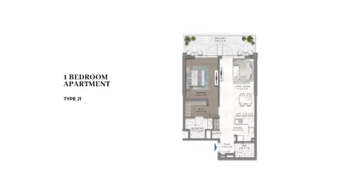 Floor plan, 1 Bed, 0 sq ft