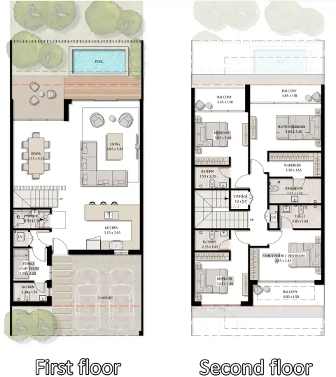 Floor plan, 4 Beds, 3,315 sq ft