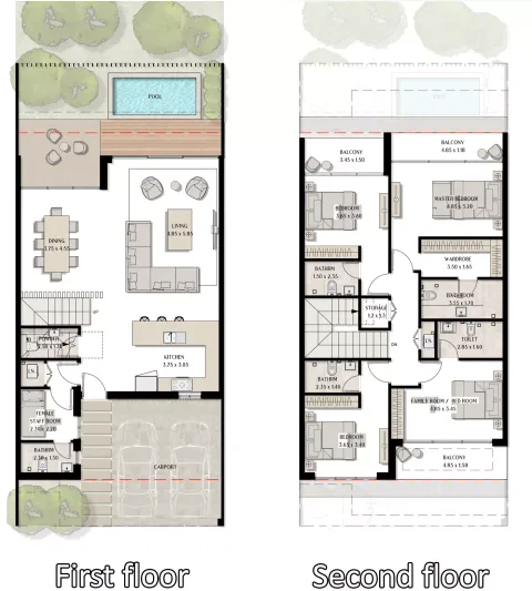 Floor plan, 4 Beds, 3,315 sq ft