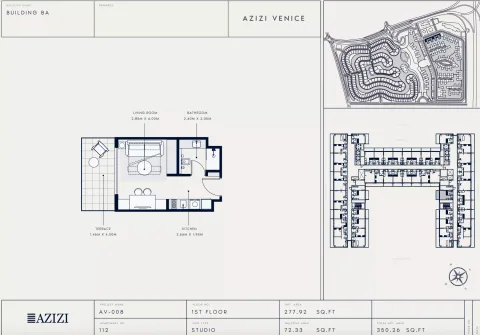 Floor plan, Studio, 350 sq ft
