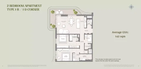 Floor plan, 2 Beds, 1,528 sq ft