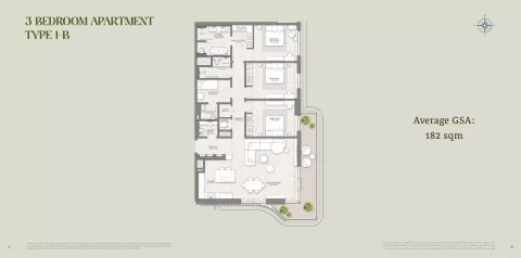 Floor plan, 3 Beds, 1,959 sq ft