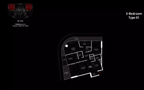 Floor plan, 3 Beds, 0 sq ft