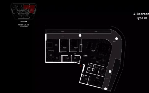 Floor plan, 4 Beds, 0 sq ft