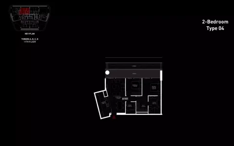 Floor plan, 2 Beds, 0 sq ft