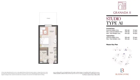 Floor plan, Studio, 366 sq ft