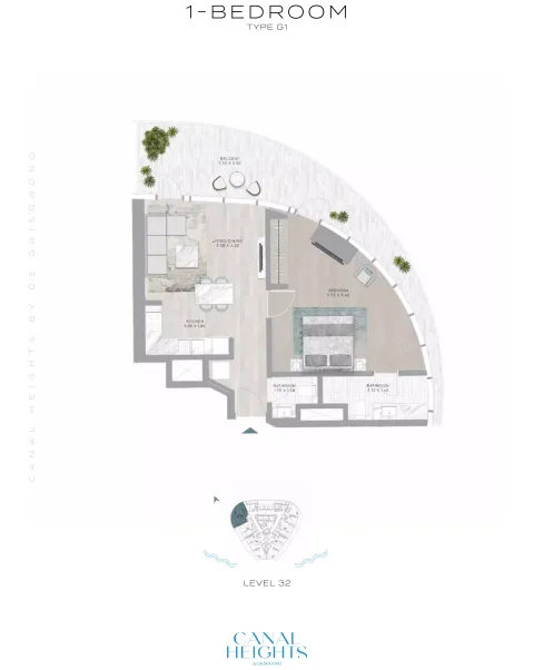 Floor plan, 1 Bed, 0 sq ft